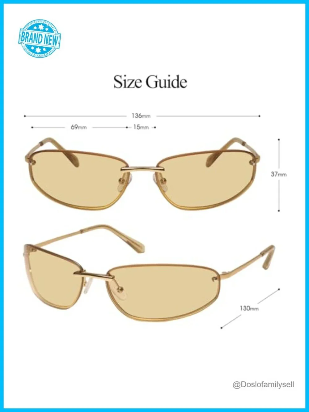 Retro Metal Sunglasses UV400 Protection Y2K Vector
